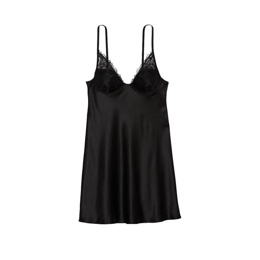 New! Victoria’s Secret Floral Embroidered Satin slip 41985